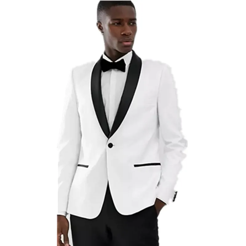 

Wedding Suits White Men Formal Wear Groom Tuxedos 2021 Custom Made