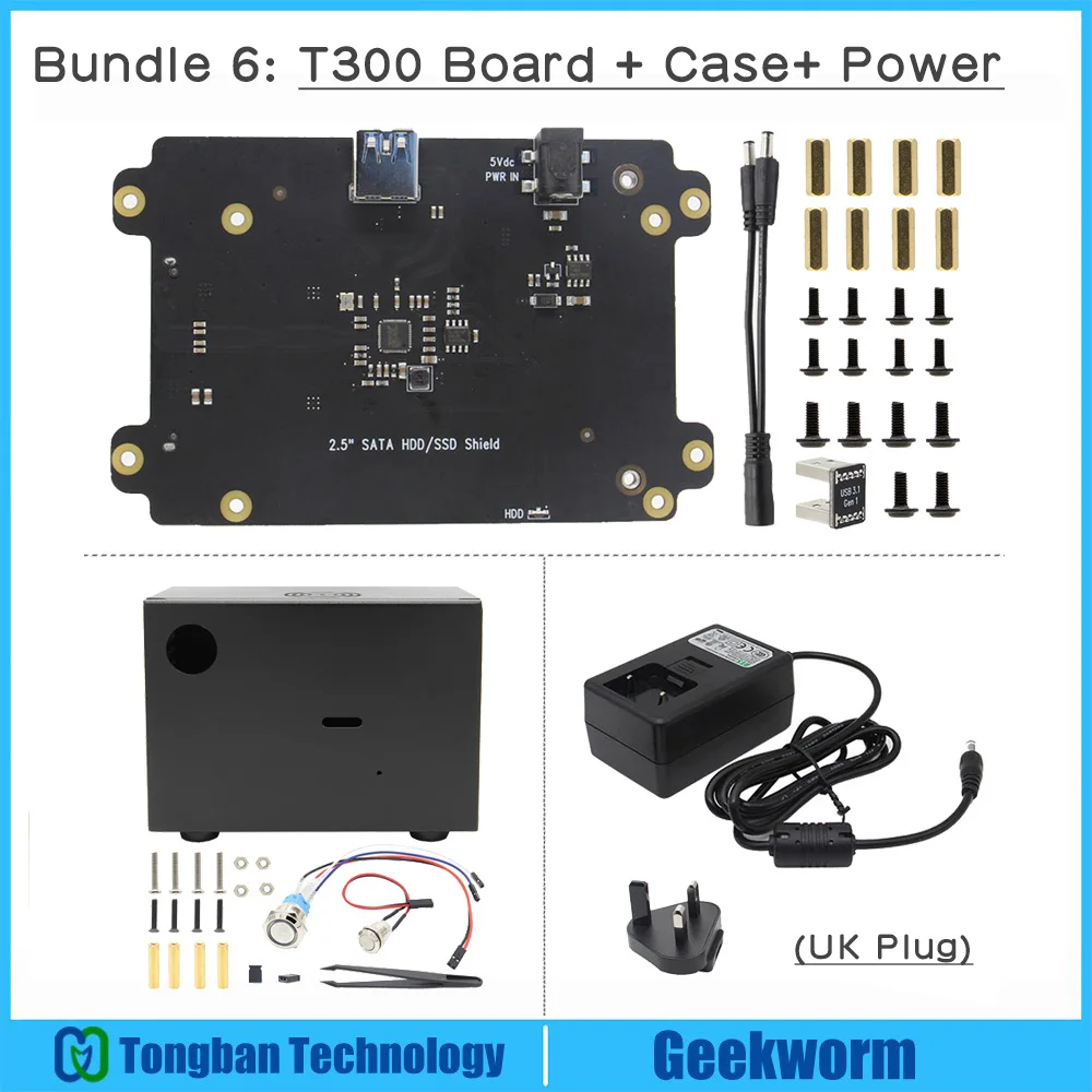 Bundle 6 NVIDIA Jetson Nano 2,5 дюймов SATA SSD/HDD Shield Storage Плата расширения USB 3,1 T300 V1.0 для NVIDIA Jetson Nano Developer Kit - Bundle: Bundle 6