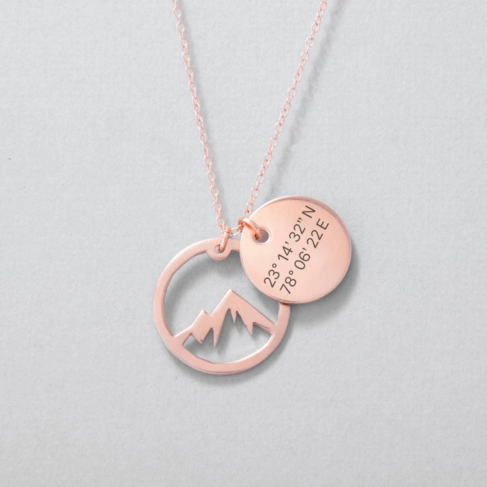 Персонализированное горное ожерелье FYW из нержавеющей стали изготовленное на