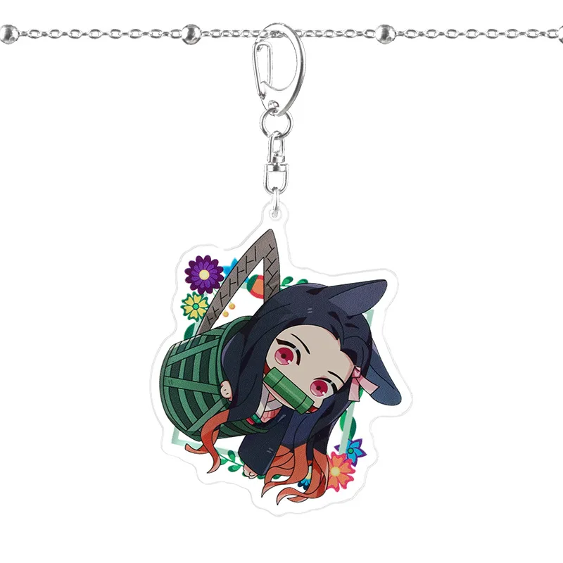 

Anime Demon Slayer Keychain Kamado Tanjirou Nezuko Agatsuma Zenitsu Rengoku Kyoujurou Cute Acrylic Key Ring Fans 2020