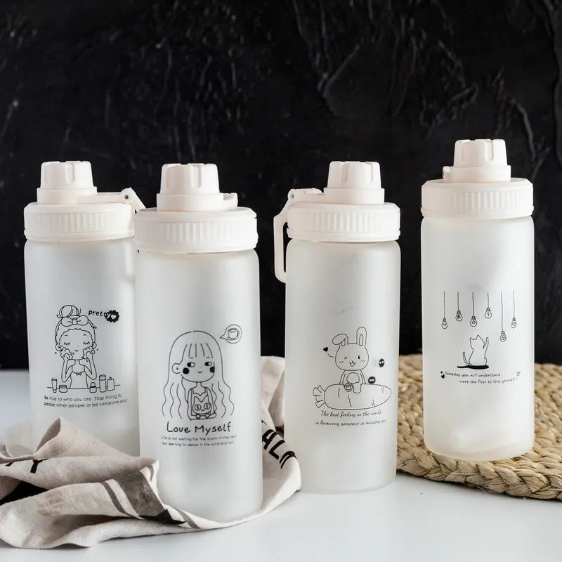 500 мл матовая стеклянная бутылка для воды контейнер здоровья летняя чашка с
