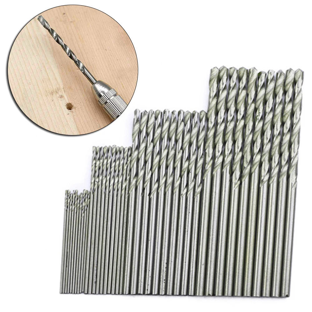 

40pc HSS Metal Micro Mini Drill Bit Set Straight Shank Metric 0.5mm-2.0mm Tools