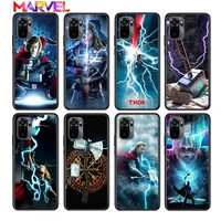thor marvel hero for xiaomi redmi note 10 10s 9 9t 9s 9pro max 8t 8pro 8 7 6 5 pro 5a 4x 4 soft black phone case