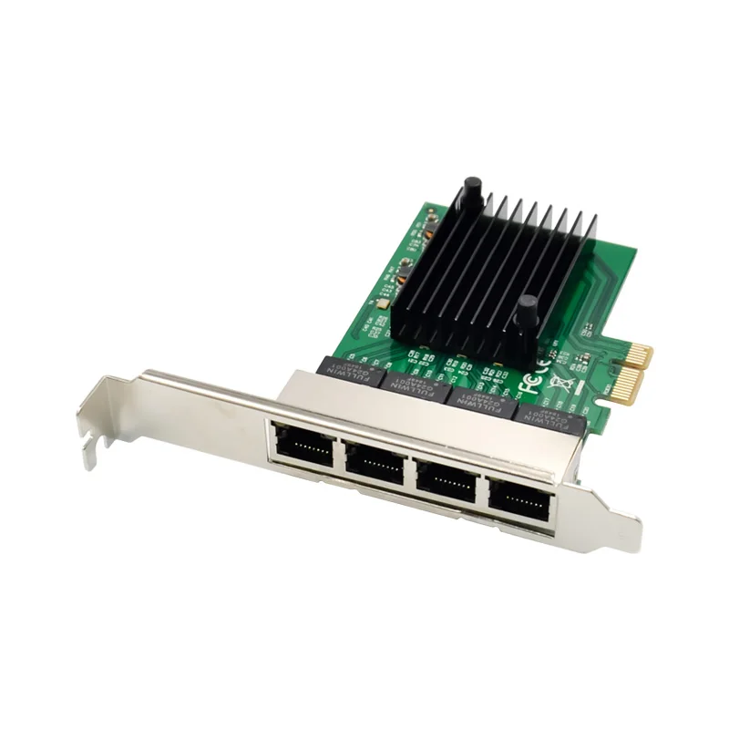 4 port Server  REALTEK RTL8111F Chipset PCIe X1 Quad Port Wired Server Gigabit Ethernet Network Card 10/100/1000Mbps