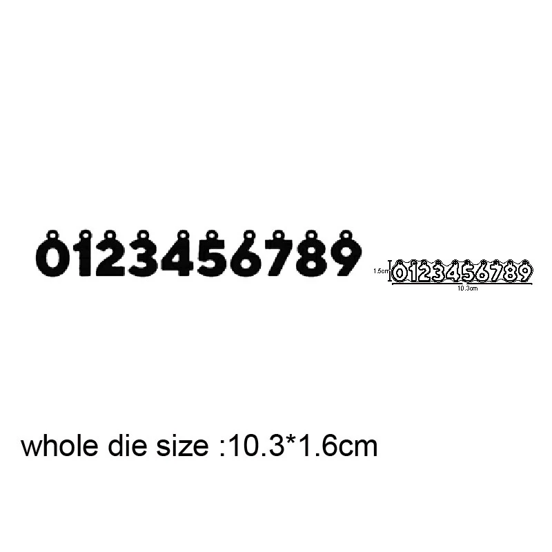 

Metal dies Tags Numbers 0-9 Cutting Dies Stencils dies for DIY Scrapbooking Album Paper Cards Making Decorations Embossing dies