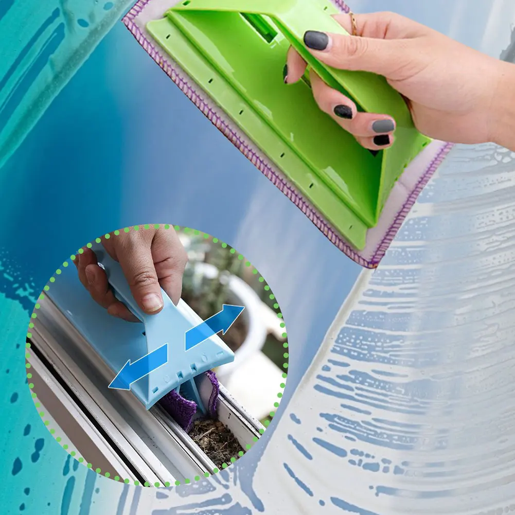 

Floor Window Slot Cleaning Brush Glass Door Sill Track Window Sill Gap Cleaner Groove Cleaning Tool Suitable For Households