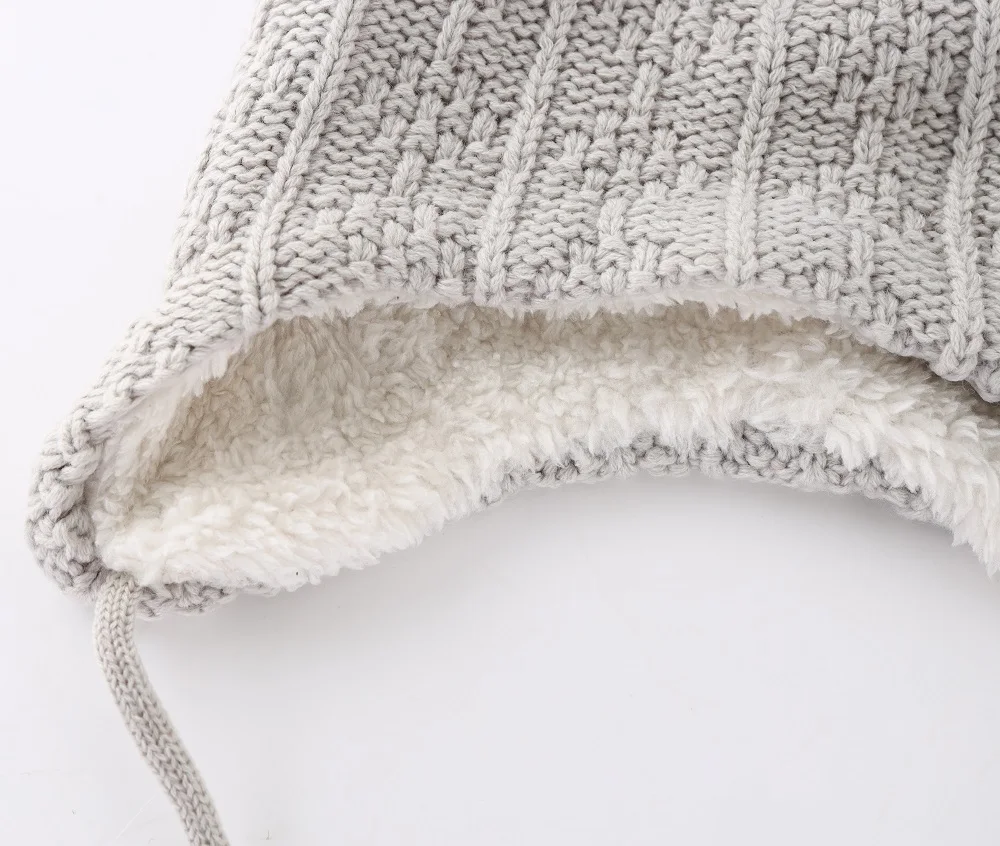 Милые шапки ушанки для маленьких мальчиков и девочек флисовая вязаная шапочка