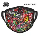 Мультинаклейка Jdm для дрифтинга, японская хлопковая дышащая мягкая теплая зимняя маска для рта Jdm 100S Jdm Multi Look