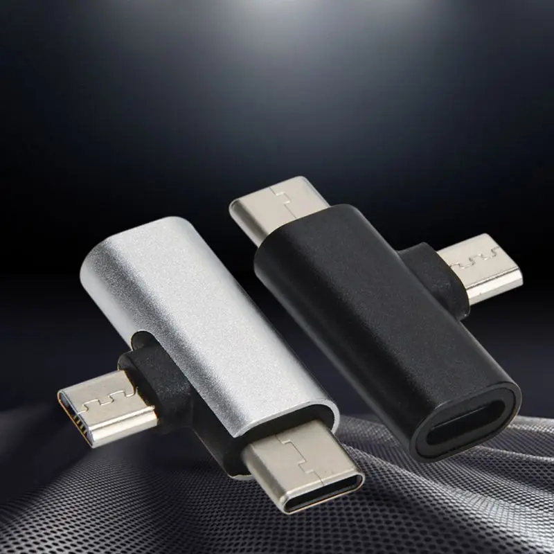 8 контактный разъем Lightning мама Type C + Micro USB папа для зарядки|Переходники и адаптеры|