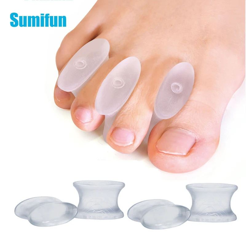 

6Pcs Silicone Toe Separator Hallux Valgus Bunion Corrector Straightener Transparent Thumb Spacer Foot Care Tool Pedicura D2974