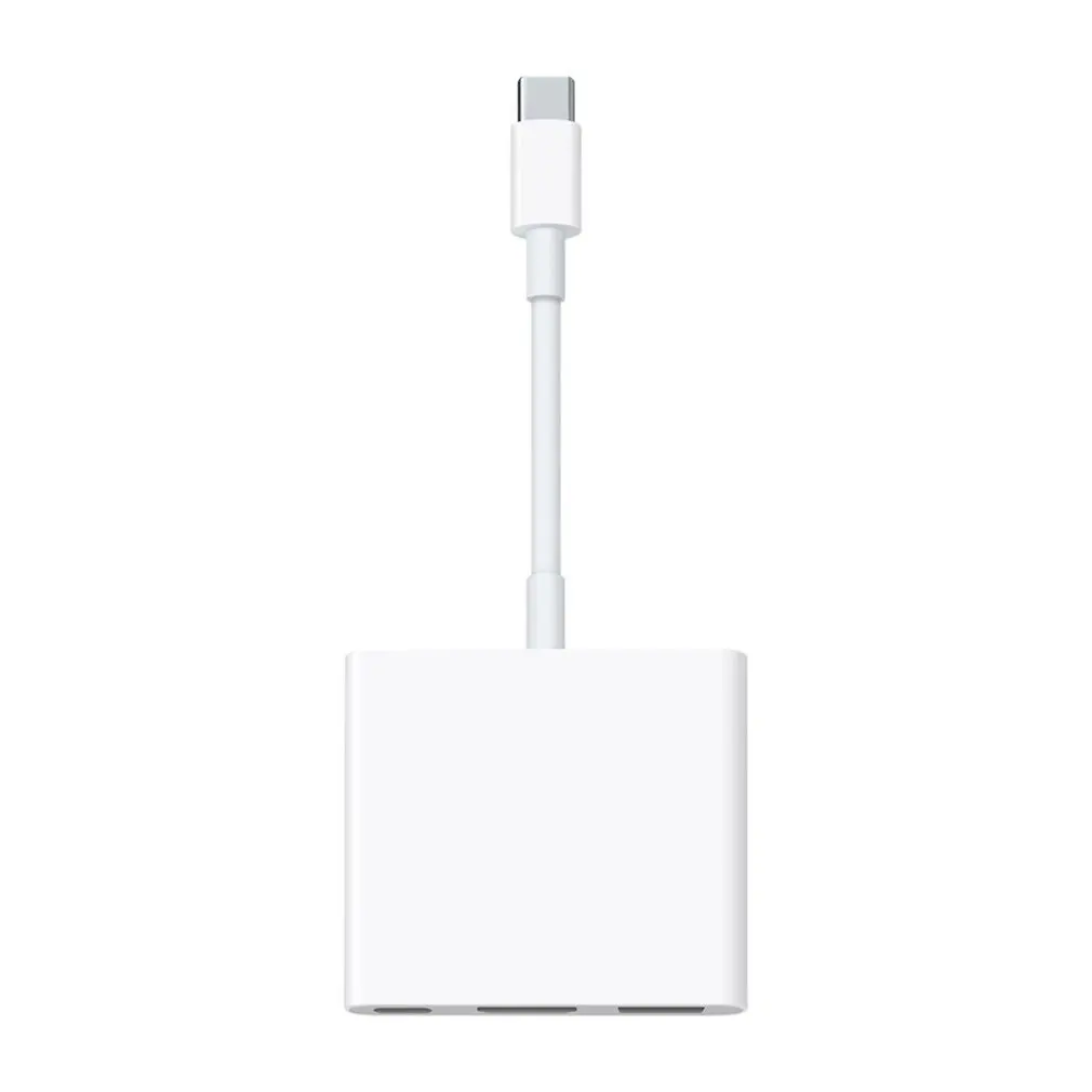 

USB-C цифровой многопортовый адаптер с USB-портом, белый, прочный для Apple