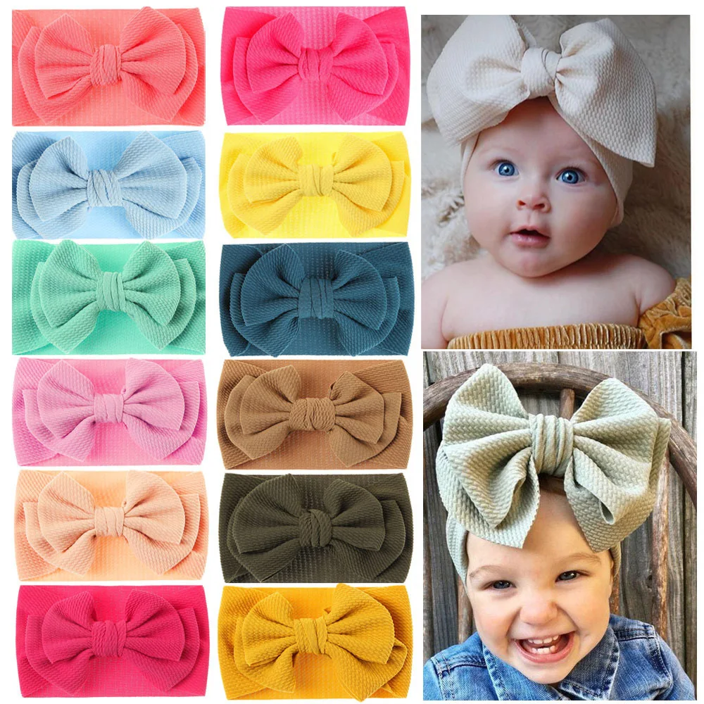 

28PCS Oversized Baby Nylon Headbands/Hairbands/Hair Bow Elastics for Baby Girls, Newborn Infant Toddlers Kids Hair Accessories