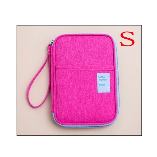 S Rose red Модная Мужская и Женская дорожная Обложка для паспорта, кошелек для карт, кредитный держатель для карт, посылка для удостоверения личности, Мужская многофункциональная сумка для хранения - Цвет: S Rose red