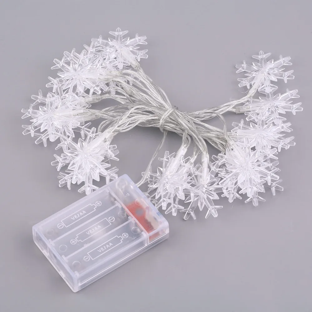 2 1 м 20 светодиодов Снежинка гирлянды Рождество светодиодная гирлянда из