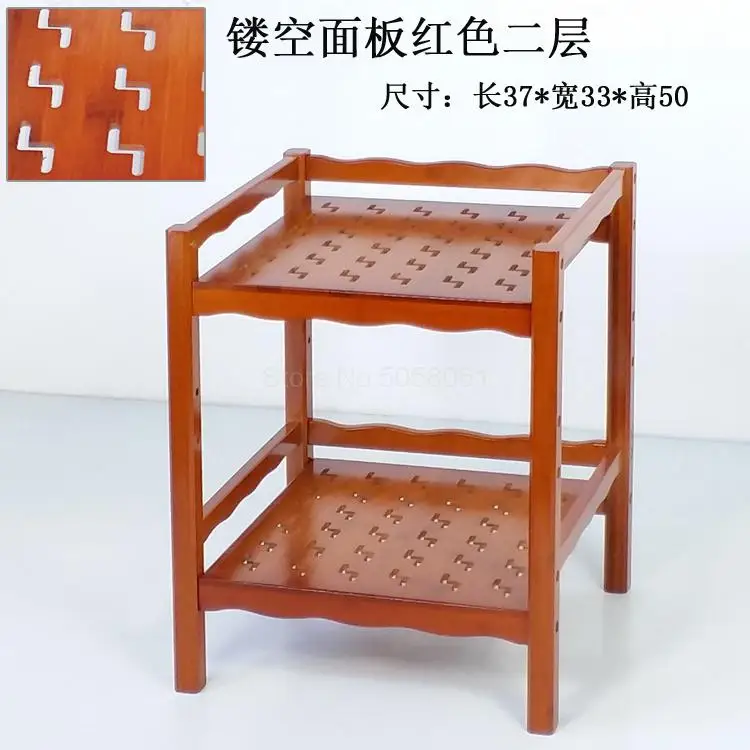 Компактный прикроватный столик из бамбука и массива дерева простой передвижной