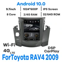 4core android 10 0 tesla screen car multimedia gps navigation for toyota rav4 2009 2010 2011 2012 radio stereo 4g wifi carplay