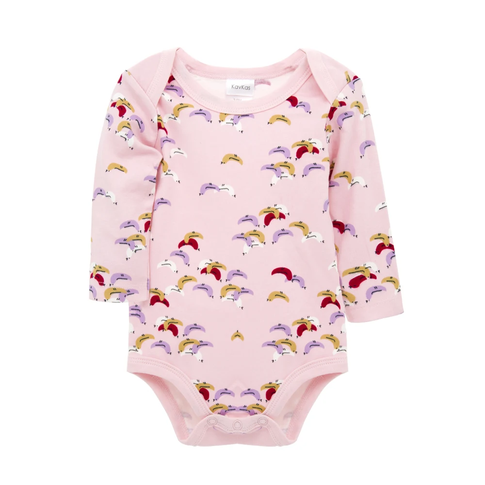 Боди для маленьких девочек из 100% хлопка с принтом Комбинезоны новорожденных