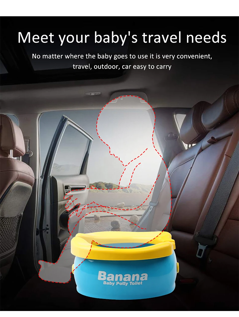 IMBABY портативный детский унитаз складной горшок Детский горшок для обучения туалету для детей ясельного возраста дорожный автомобильный горшок кольца с мочой сумки