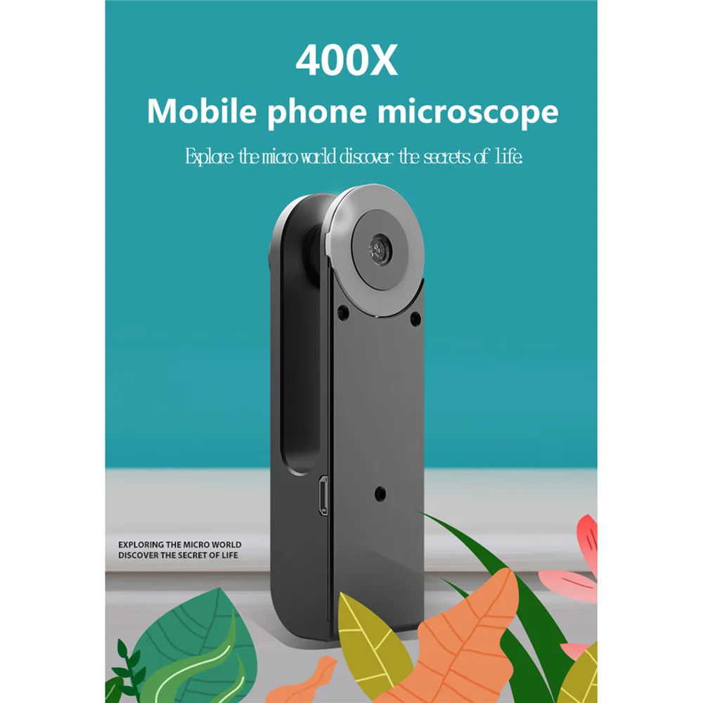 

Универсальные чехлы для мобильного телефона 400X микроскоп HD Камера дополнительных светильник небольшого 400X Камера объектив Мобильный теле...