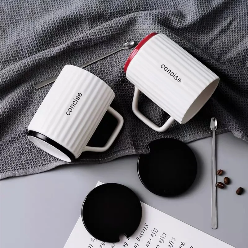 Керамическая кружка с крышкой 420 мл|Кружки| |