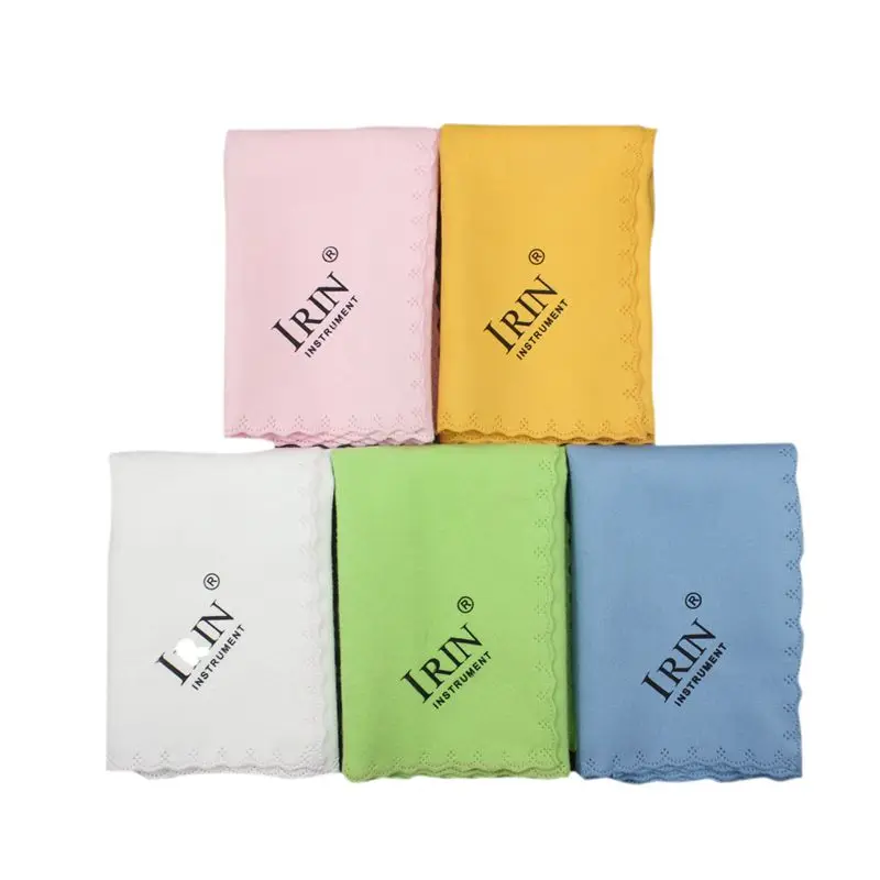 

IRIN 5pcs Colorful Microfiber Clean Polish for Musical Instrument Guitar Violin Piano Clarinet Trumpet cleaning cloth for sax