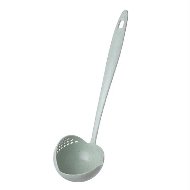 Ложка для супа из пшеничной соломы 2 в 1 с длинной ручкой|Ложки| |