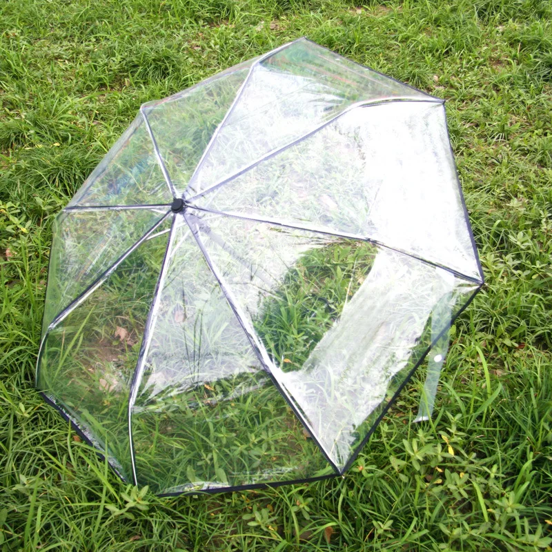 

Автоматический прозрачный зонт от дождя, женские складные ветрозащитные Зонты 3 сложения, мужские ветрозащитные принадлежности от дождя, п...