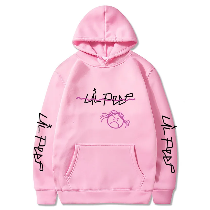 Lil Peep/толстовки с капюшоном Love lil. peep, мужские свитшоты, пуловер с капюшоном, свитшоты для мужчин/женщин, sudaderas cry, Детская уличная толстовка с капюшоном для мужчин - Цвет: Pink 69