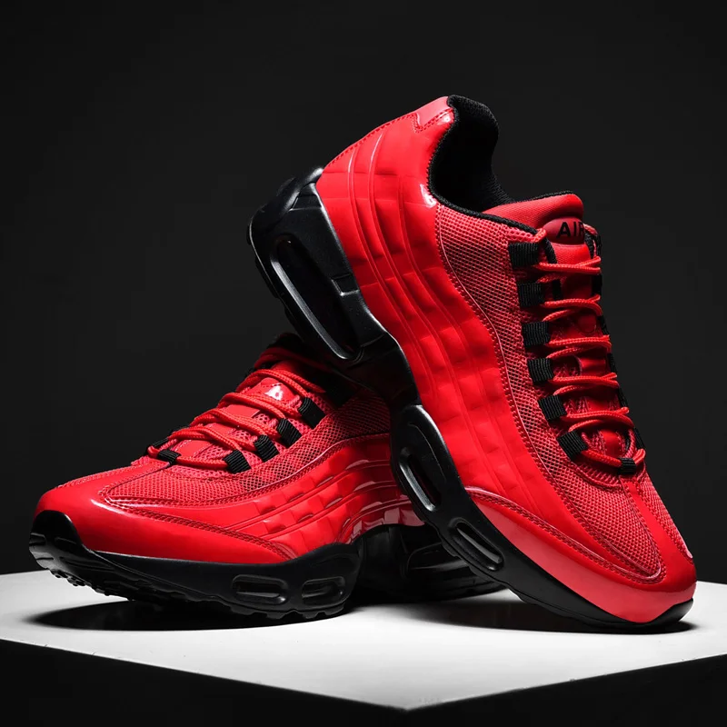 

2021 New Winter Casual Shoes Mens Popular Black Mesh Summer Sneakers Fashion Running Shoes Autumn Trendy Canvas Footwear Red