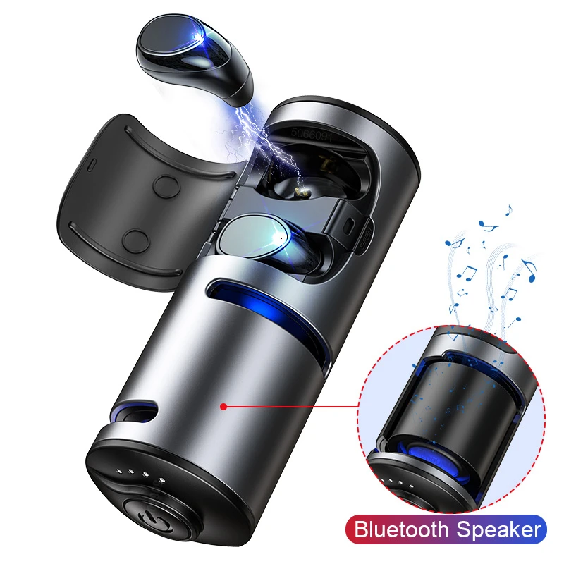 Caletop беспроводные наушники и Bluetooth наушники со спикером 3 в 1 с 1200 мАч power Bank IPX5 Водонепроницаемый 6D стерео звук музыка