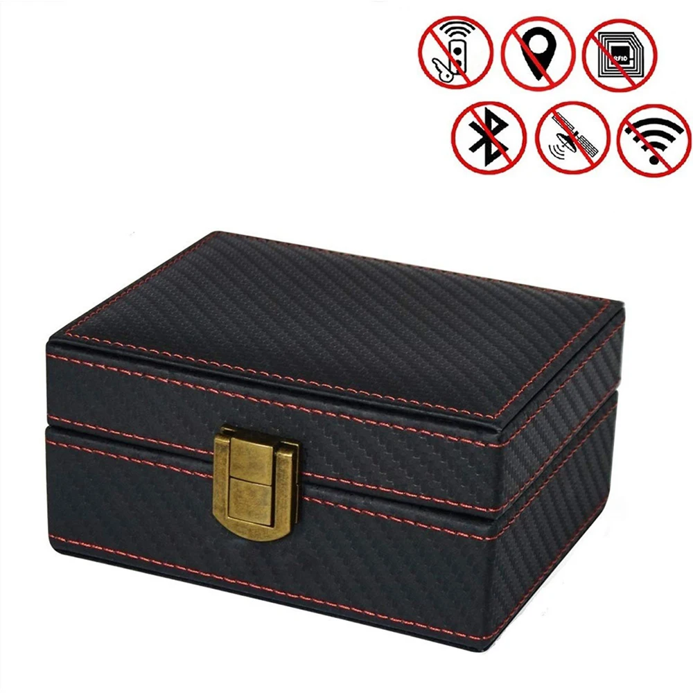

Anti Theft Faraday Box Car Keyless Signal Blocker Security RFID Faraday Key Fob Protector Prevent Your Key Fob From Being Scanne