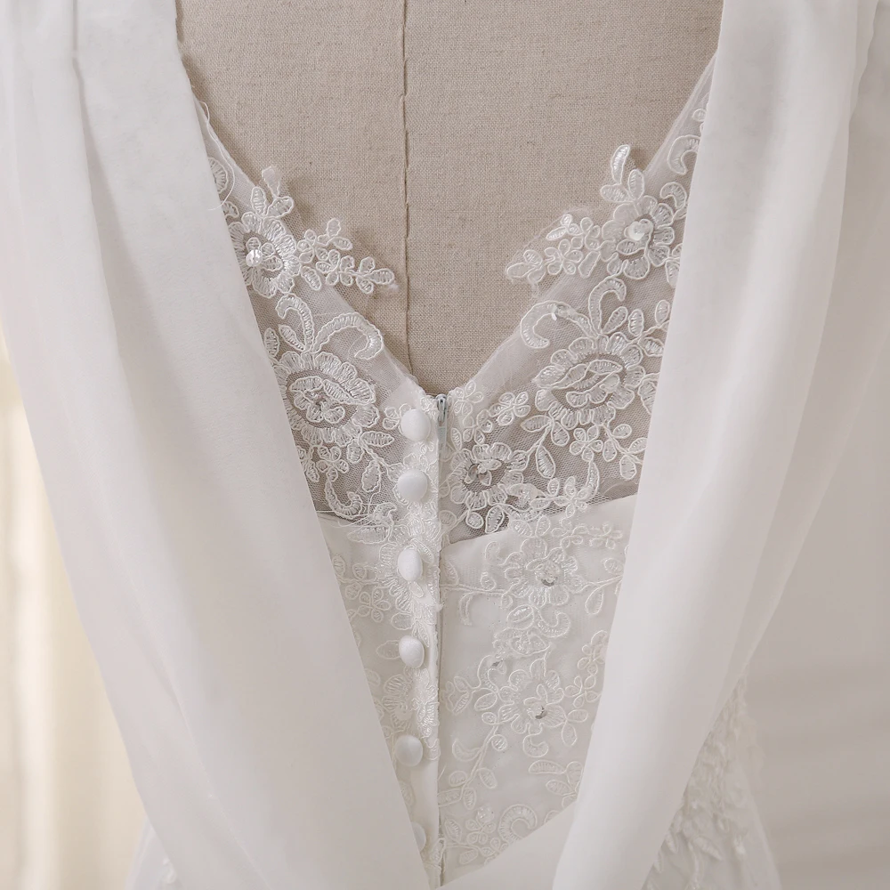 Adln в наличии белый/слоновая кость пляж свадебное платье Кепки рукавом бретелек