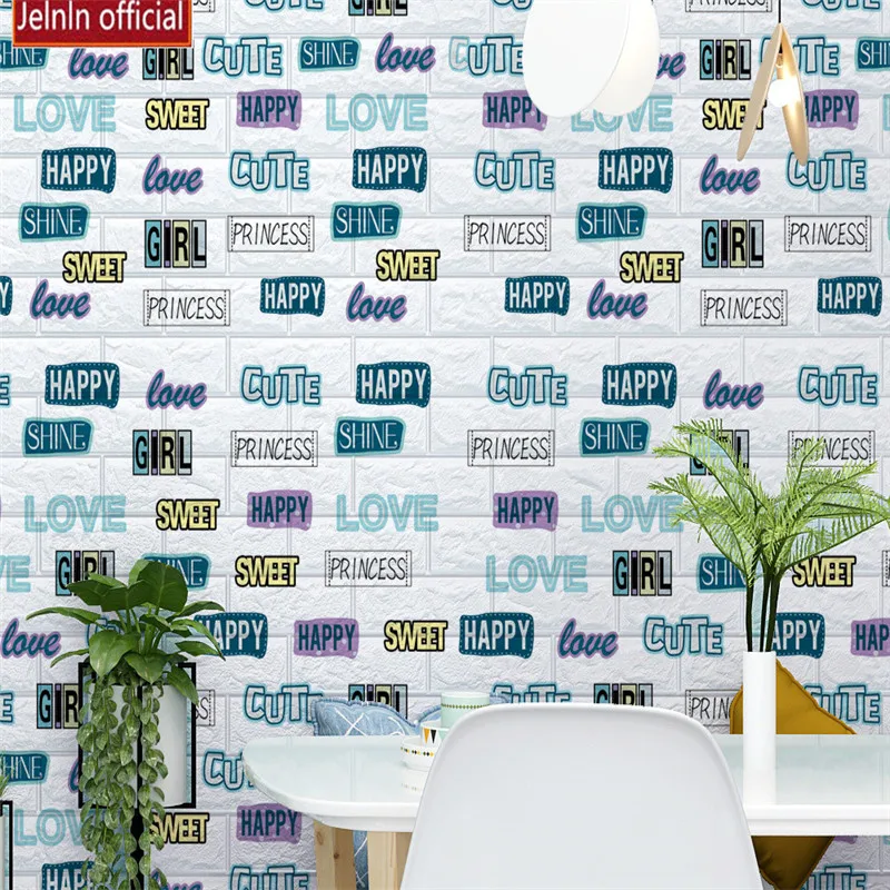 Самоклеящиеся обои водонепроницаемые мягкие 3d наклейки на стену в виде букв