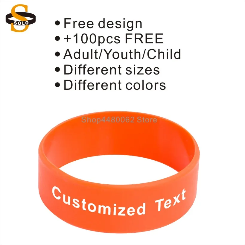 

Buy 900 Get 1000pcs 19mm Width Personalized Medical Alert ID Wide Silicone Bangles Free Custom Made in China