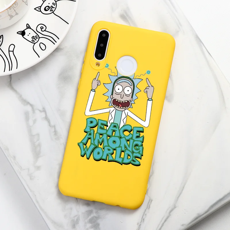 Матовый чехол Рик и Морти с забавными мультяшными комиксами для huawei mate 20 Lite 10 Honor 8X View 20 10 9 Lite Play 10i Y9 Y6 Y7 Pro