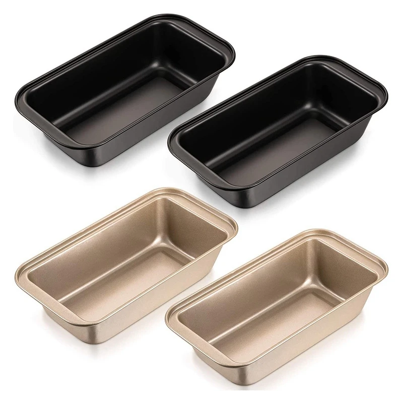 

4 Piece Non-Stick Bread Pan Carbon Steel Kitchen Toast Pan Rectangular Baking Pan for Home Baking Bread Cakes or Pies