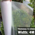 Прозрачная пластиковая пленка для сада и улицы, толщина 0,12 мм, ширина 4 м