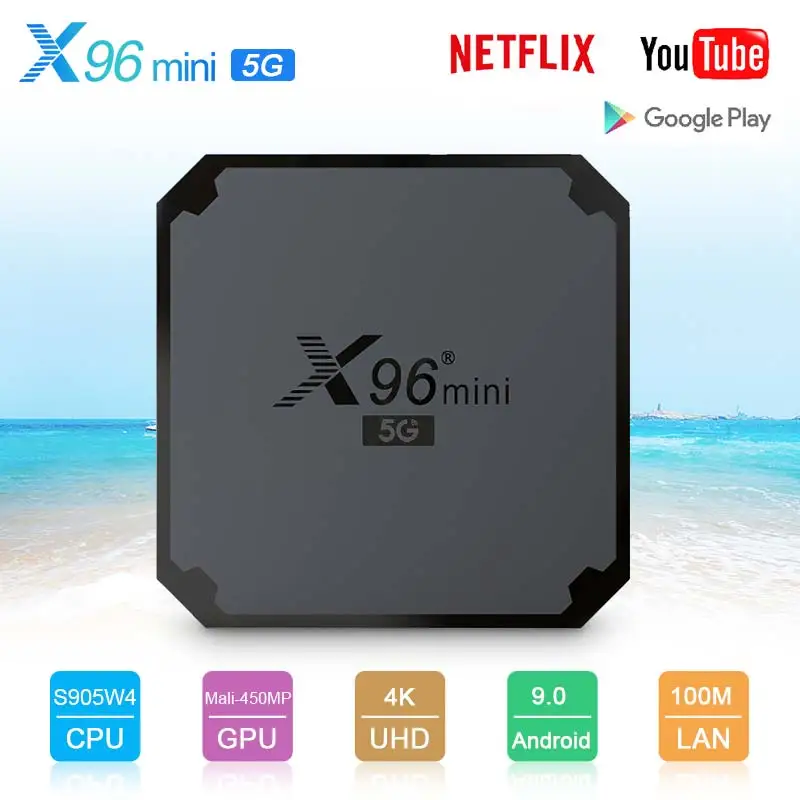 

X96mini 5G Smart Android 9.0 TV Box Amlogic S905W4 2.4Ghz 5G Wifi 3D 4K Media Player Google Youtube x96 mini Set Top Box 2G 16G