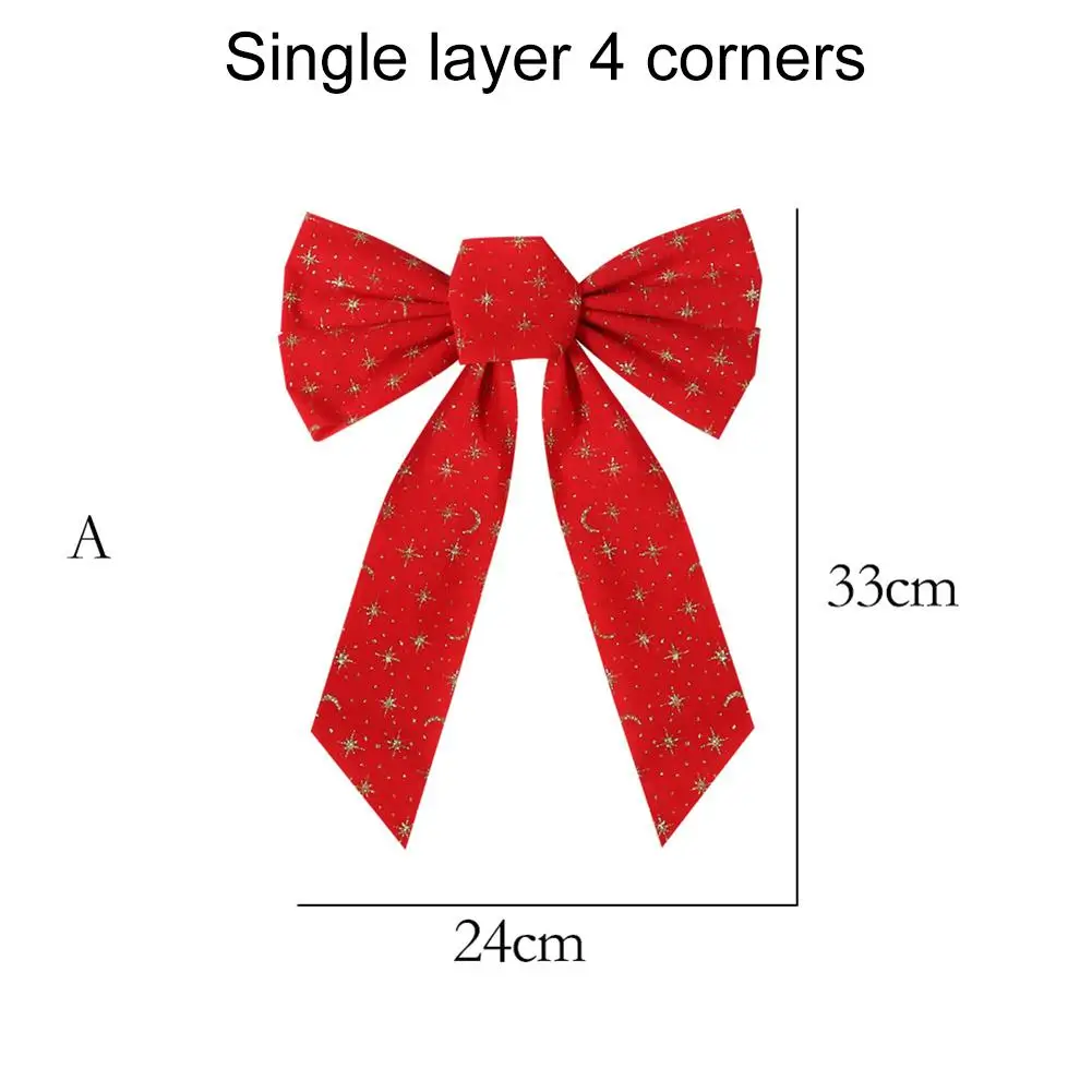 Большой красный фланелевый Рождественский бант красное украшение для
