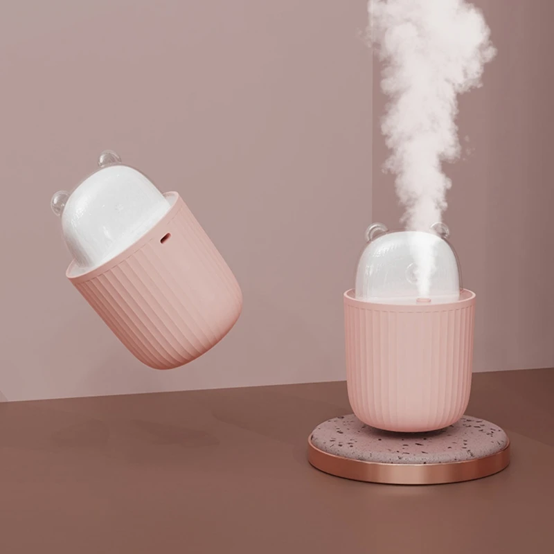 

2 in 1 300ml USB Air Humidifier Aroma Oil Essential Diffuser LED Night Light Cute Bear Mist Maker for Office Home Car
