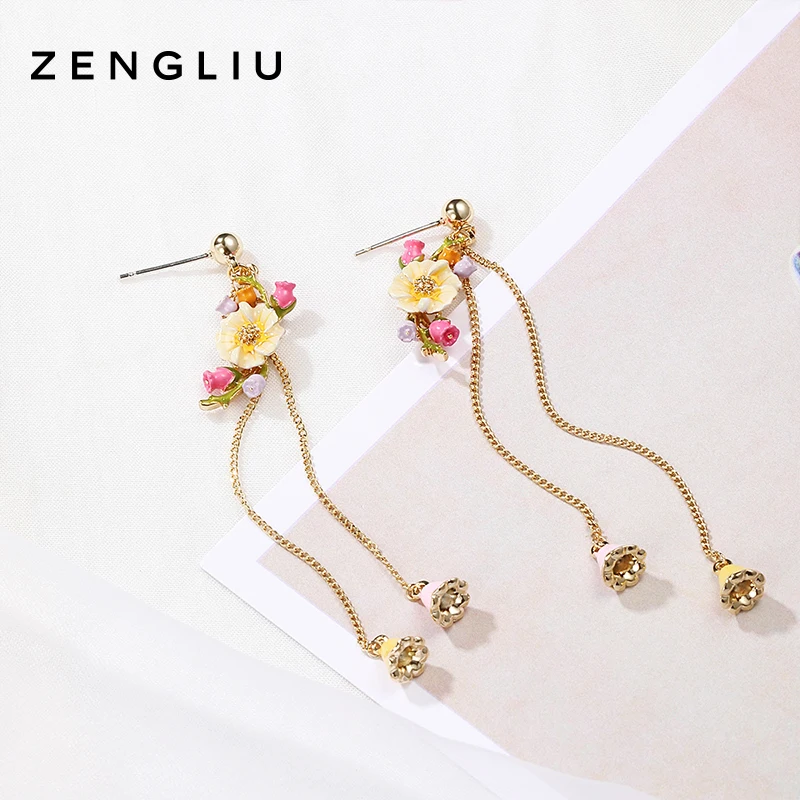 Женские серебряные серьги ZEGL висячие в китайском стиле из стерлингового серебра