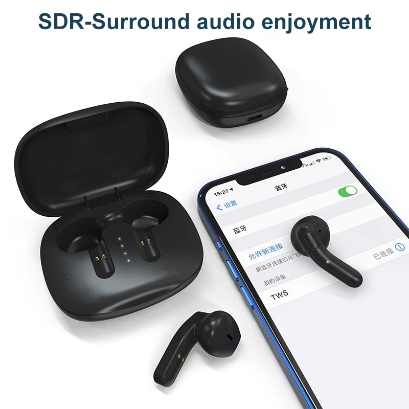 

Wireless Game Earphones Headphones Noise Reduction F10 Bluetooth 5.0 Earphones 28hours Music Time Smart Touch Control