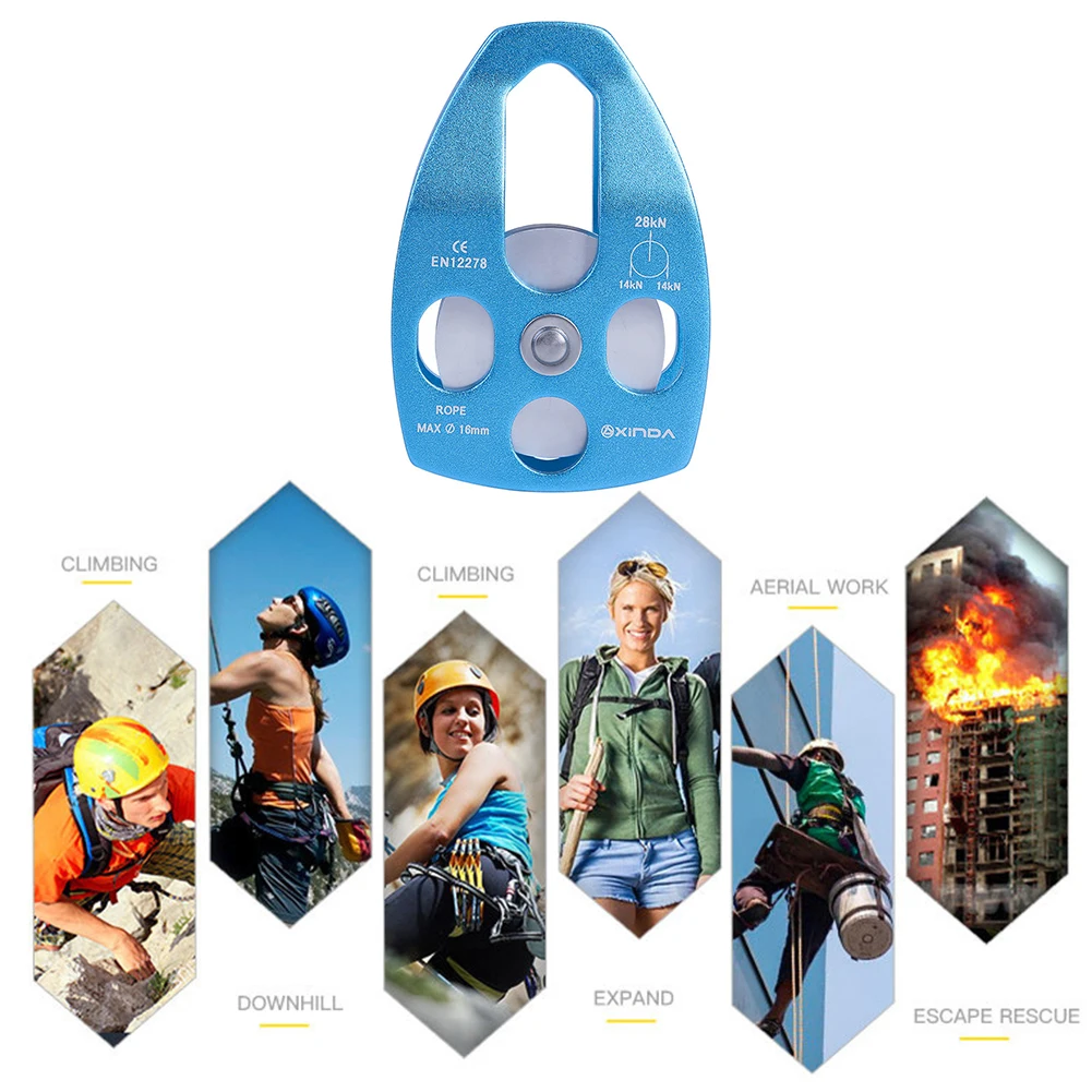 

28kn Rock Climbing Pulley Outdoor Survival Mountaineering Hiking Lifting Rope Belt Lifting Sling Accessories