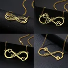 Персонализированное ожерелье с именем на заказ для женщин, мужчин, из нержавеющей стали, с именем бесконечности, ювелирные изделия, подарок лучшей подруге, семье