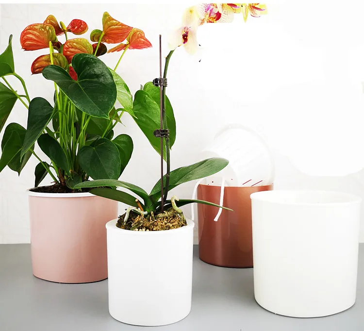 Металлический смысл автоматический самополивающийся горшок для цветочных