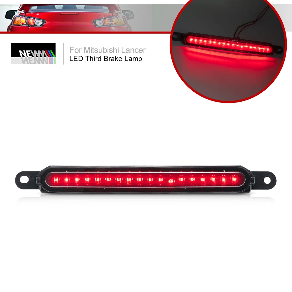 

Smoked Third Brake Light for Mitsubishi Lancer EVO Lancer GTS Lancer X 08-16 Canbus High Mount Stop Lamp No Flicker CHMSL