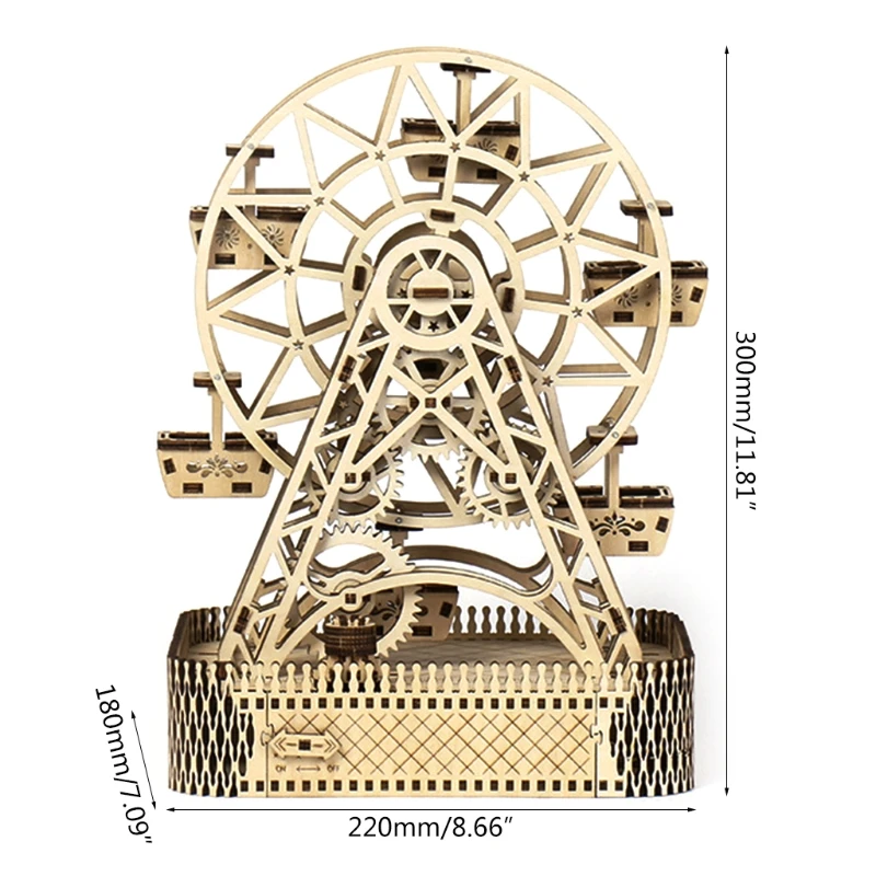 

Wooden Sky Wheel 3D Puzzle Building Blocks for Activity Center Interactive Toy
