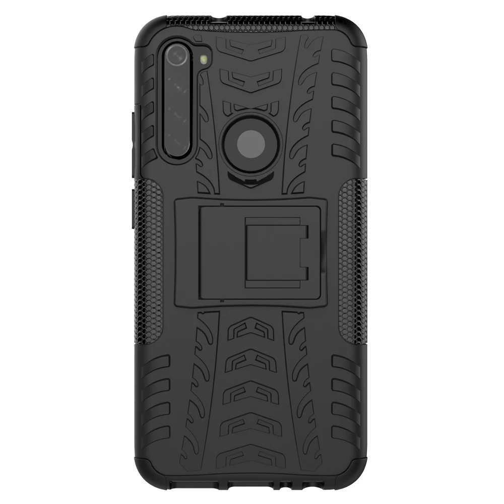 Противоударный защитный чехол для Xiaomi Redmi Note 8 подставка-держатель резина силикон