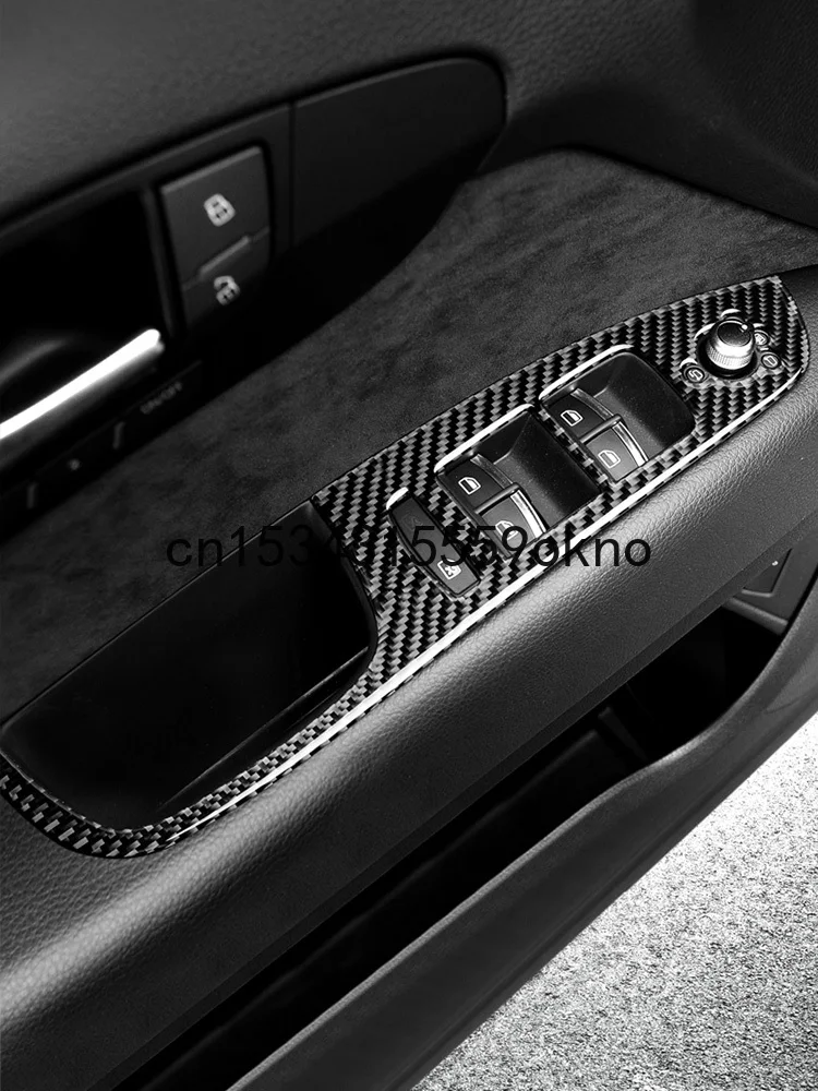 

For 08-15 Audi Q7 Modified Carbon Fiber Interior Window Button Panel Up And Down Button Adjustment Frame Car Sticker