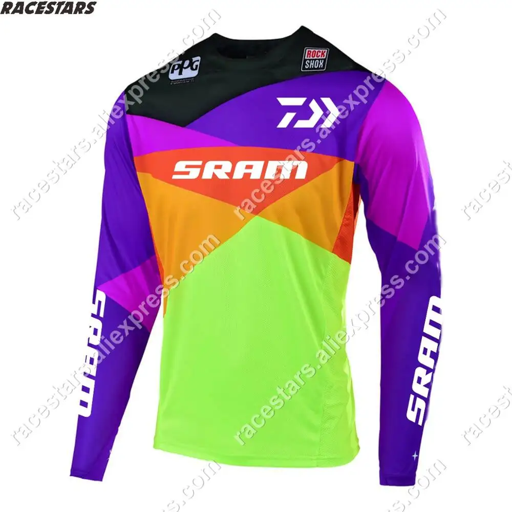 11 Быстросохнущая футболка с длинным рукавом для гонок на мотоциклах SRAM, Мужская командная одежда для мотоциклистов Crossmax, одежда для езды на велосипеде - Цвет: 11